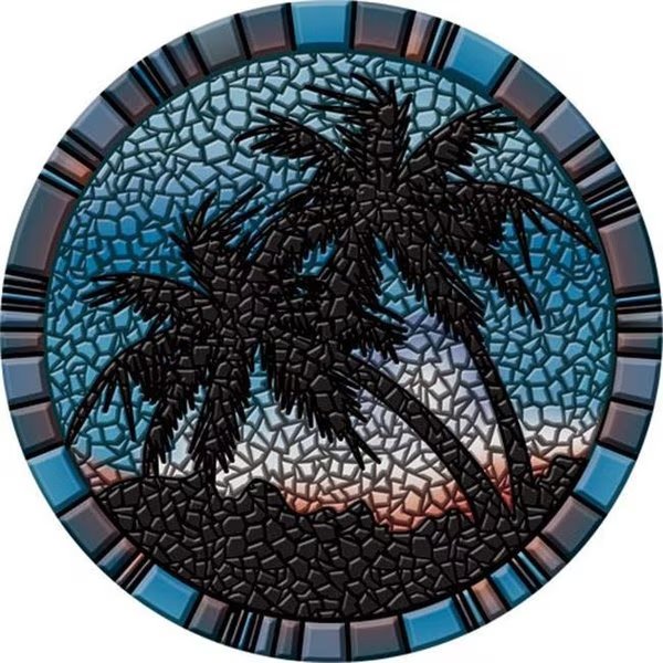 Palm Trees Poolsaic -blue- 59 inches 67B00-00025, Poolmats, Mfr#: 67B00-00025